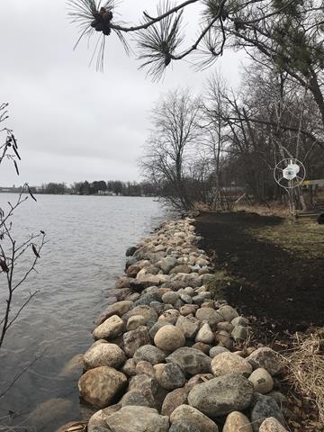 shoreline riprap long lake hillman mn 2